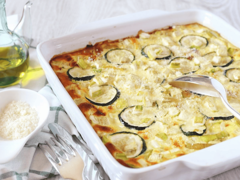 Gratén de verduras y queso tronchón