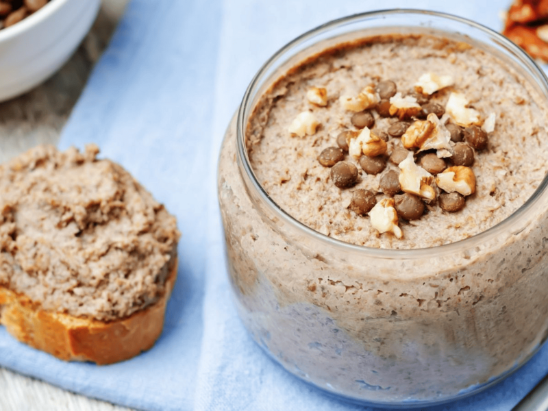 Paté de lentejas y nueces