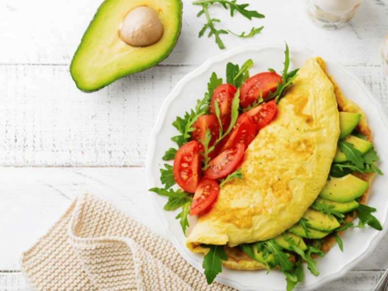 Tortilla de avena con aguacate