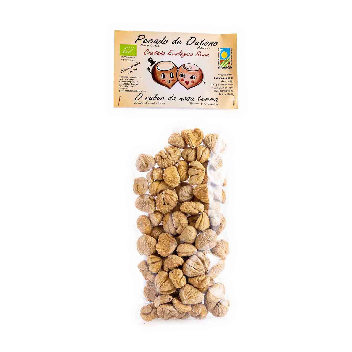 Castañas deshidratadas 250g Pecado De Outono