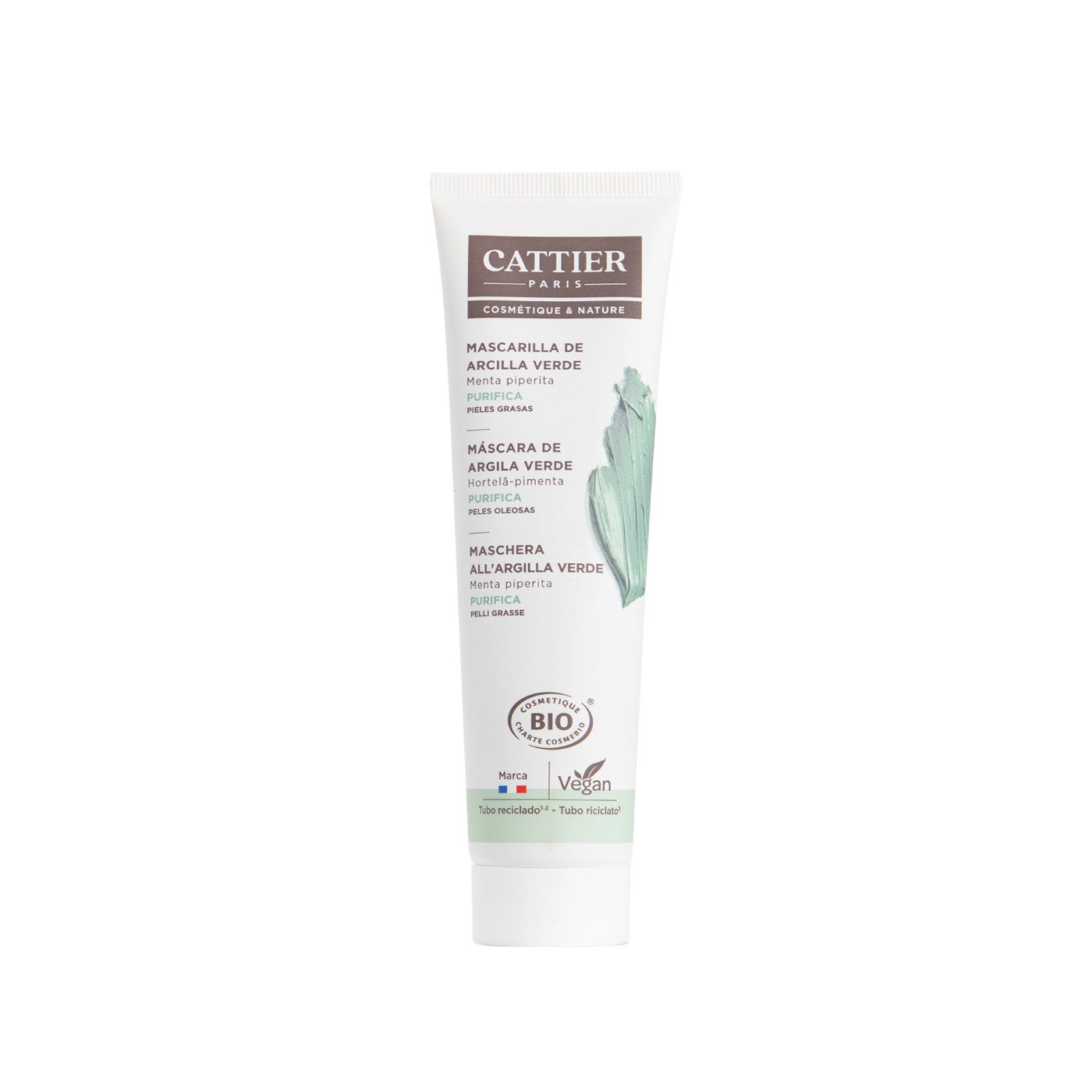 Mascarilla de arcilla verde para pieles grasas 100ml Cattier