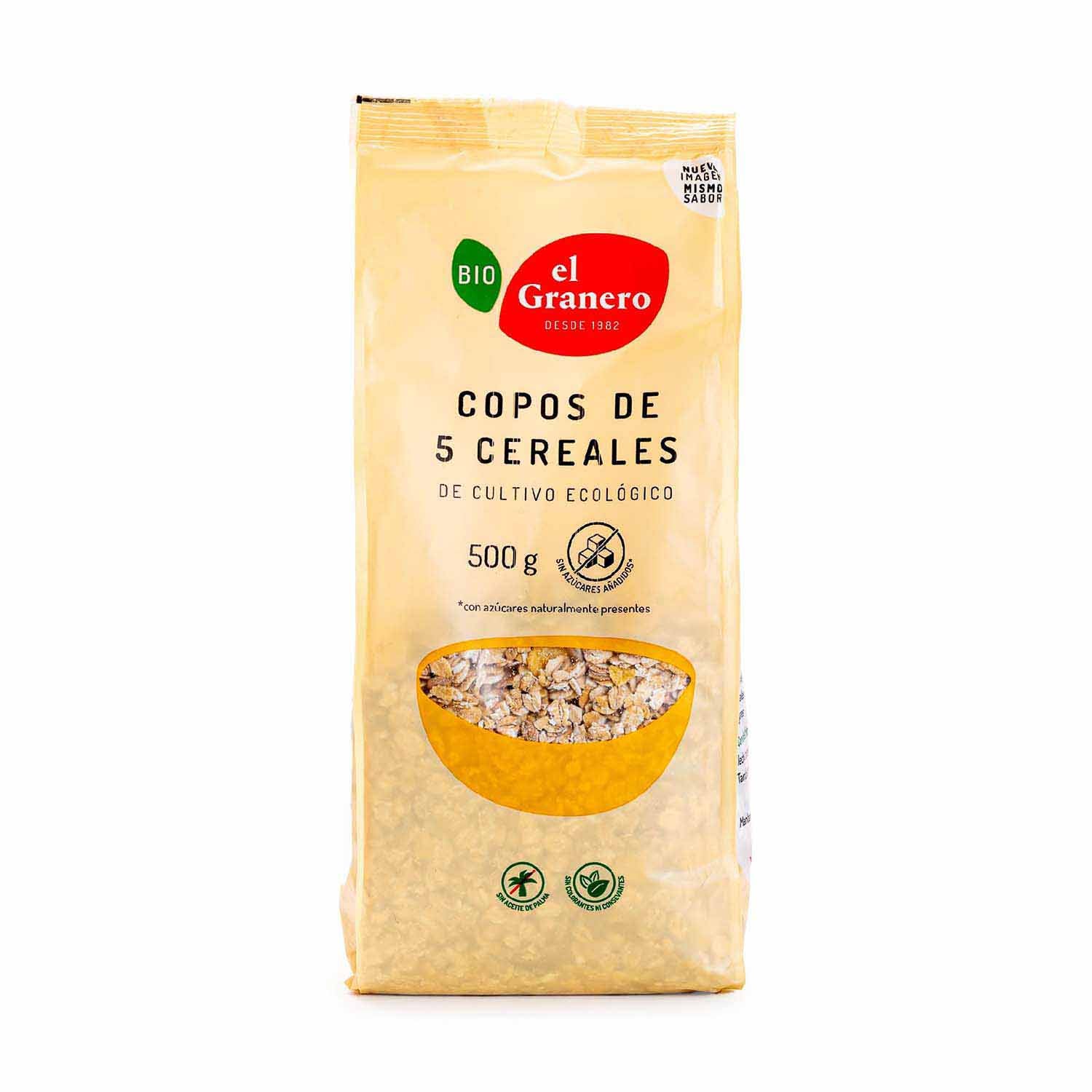 Copos de 5 Cereales 500g El Granero Integral