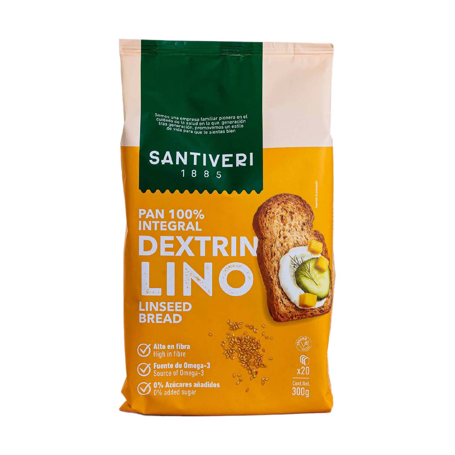 Pan Dextrinado con Lino 300g Santiveri
