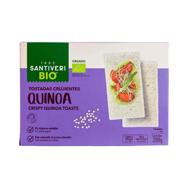 Tostadas ligeras de quinoa bio 200g Santiveri