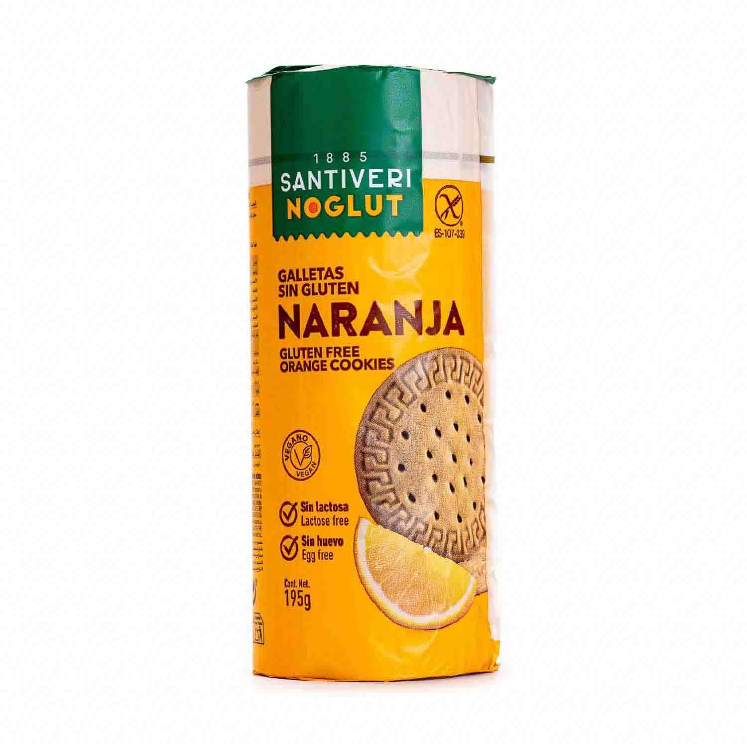 Galletas digestivas con naranja sin gluten 195g Noglut