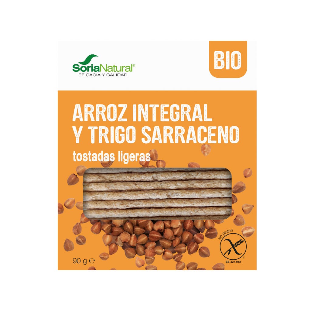 Tostadas Integrales de Arroz y Trigo Sarraceno 95g Soria Natural