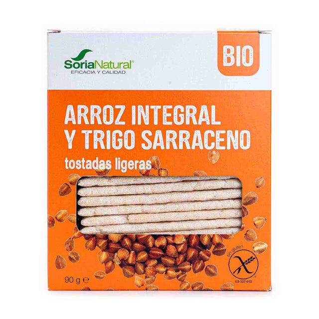 Tostadas Integrales de Arroz y Trigo Sarraceno 90g Soria Natural