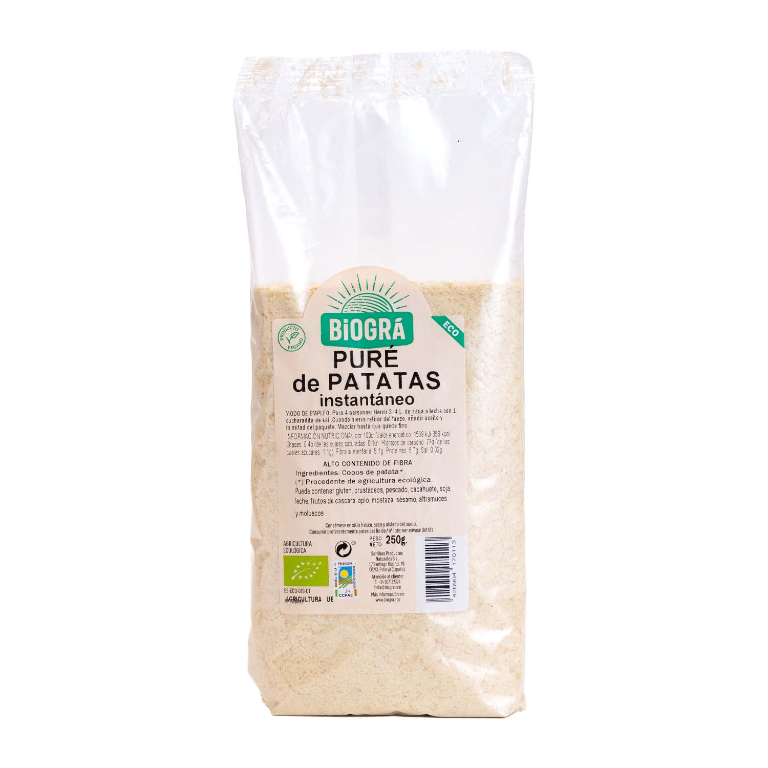 Puré de Patatas Instantáneo 250g Biográ