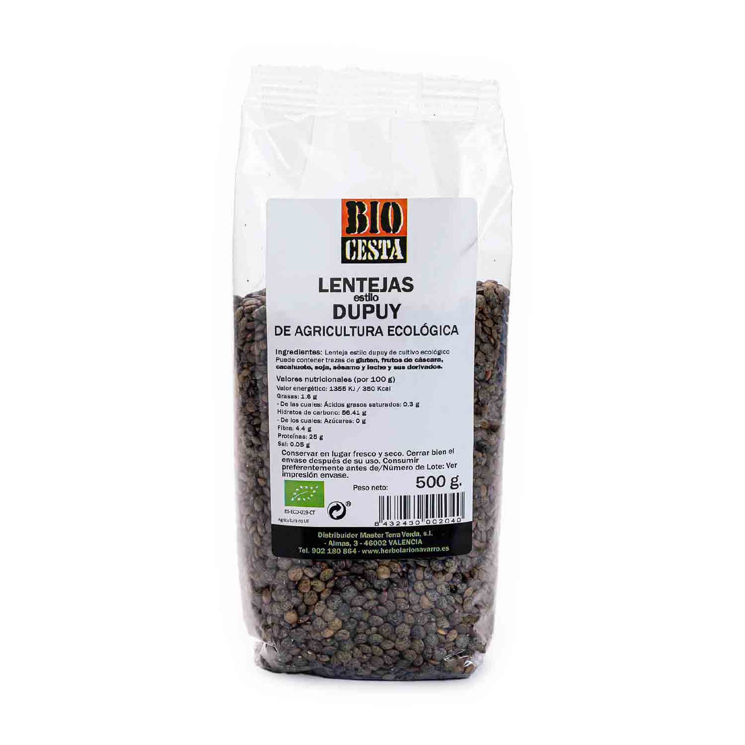 Lentejas Du Puy ecológicas 500g Bio Cesta