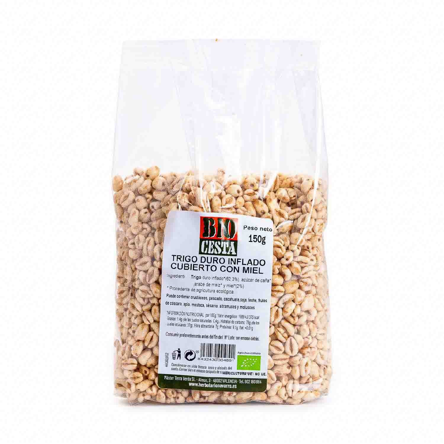 Trigo hinchado con miel bio 150g Bio Cesta