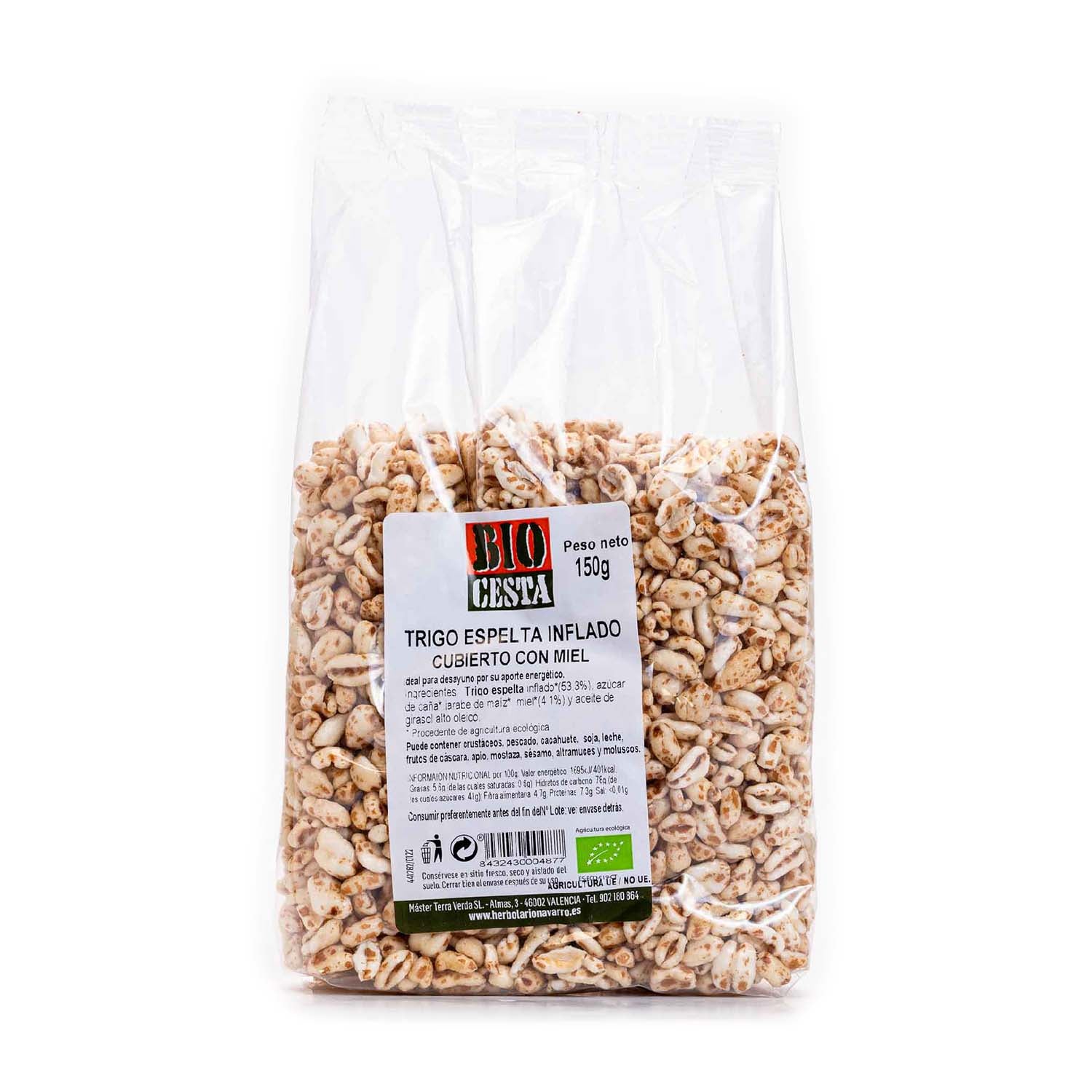 Espelta hinchada con miel bio 150g Bio Cesta