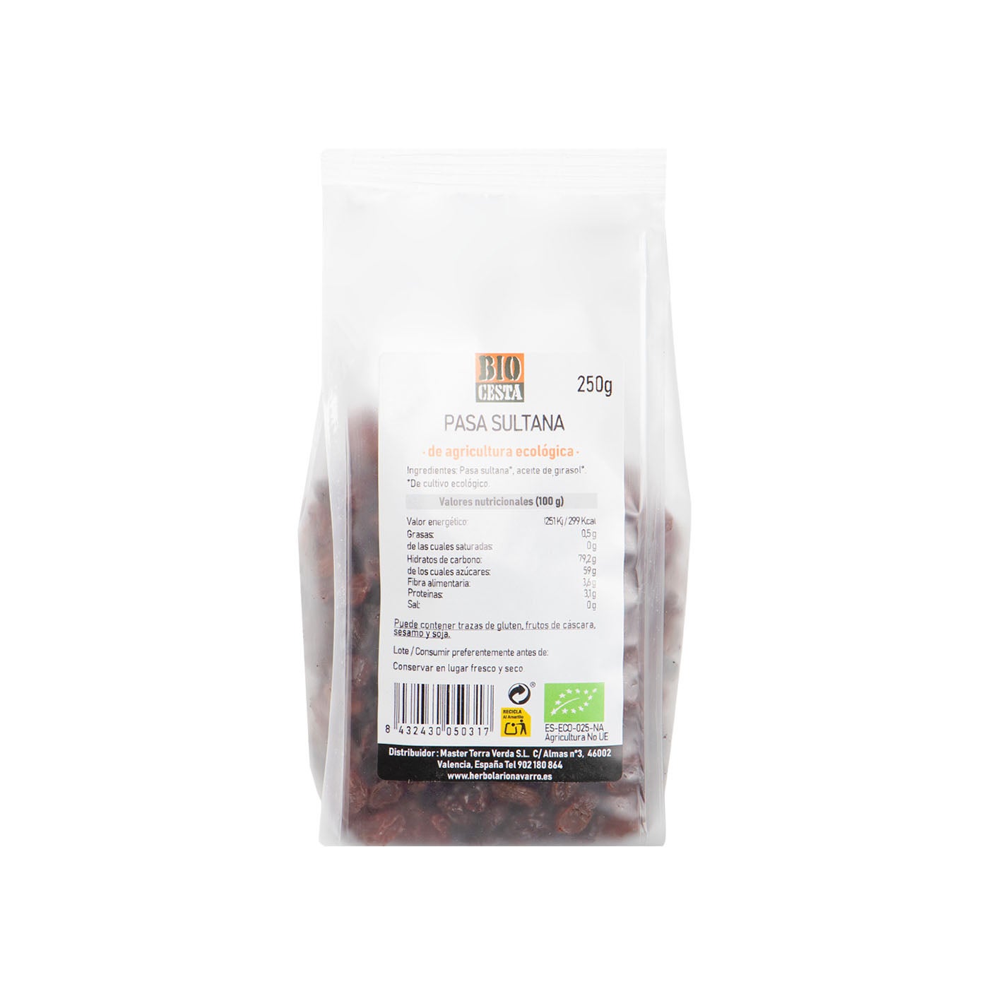 Pasas sultanas bio 250g Bio Cesta