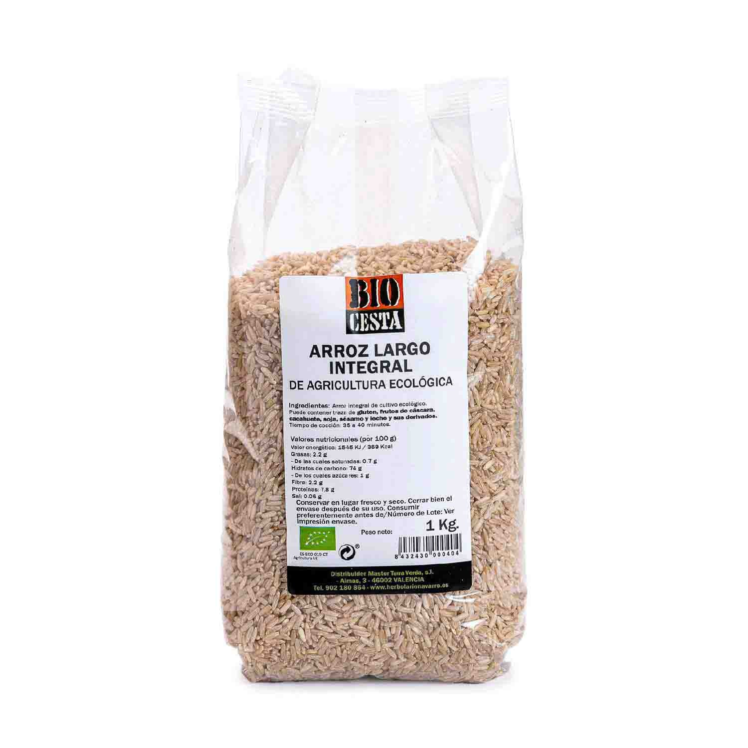 Arroz integral largo Bio 1kg Bio Cesta