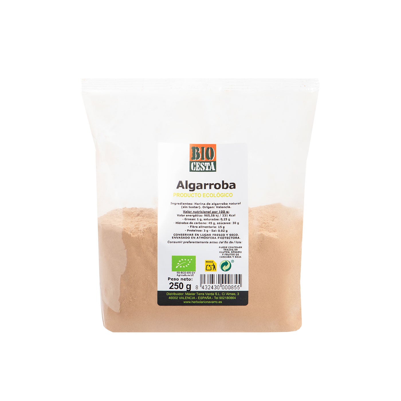 Harina de algarroba ecológica Bio 250g Bio Cesta