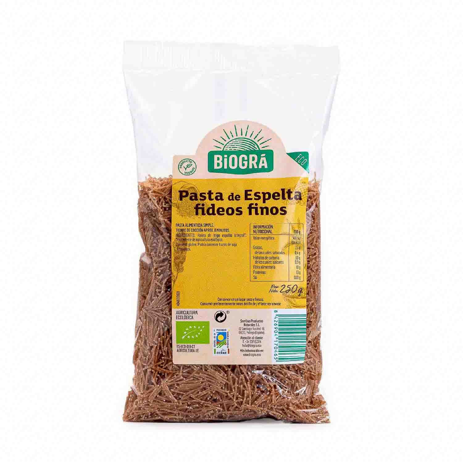 Fideo Fino de Espelta 250g Biográ