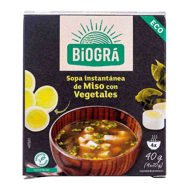 Sopa de Miso Rojo con Verduras 40g Biográ
