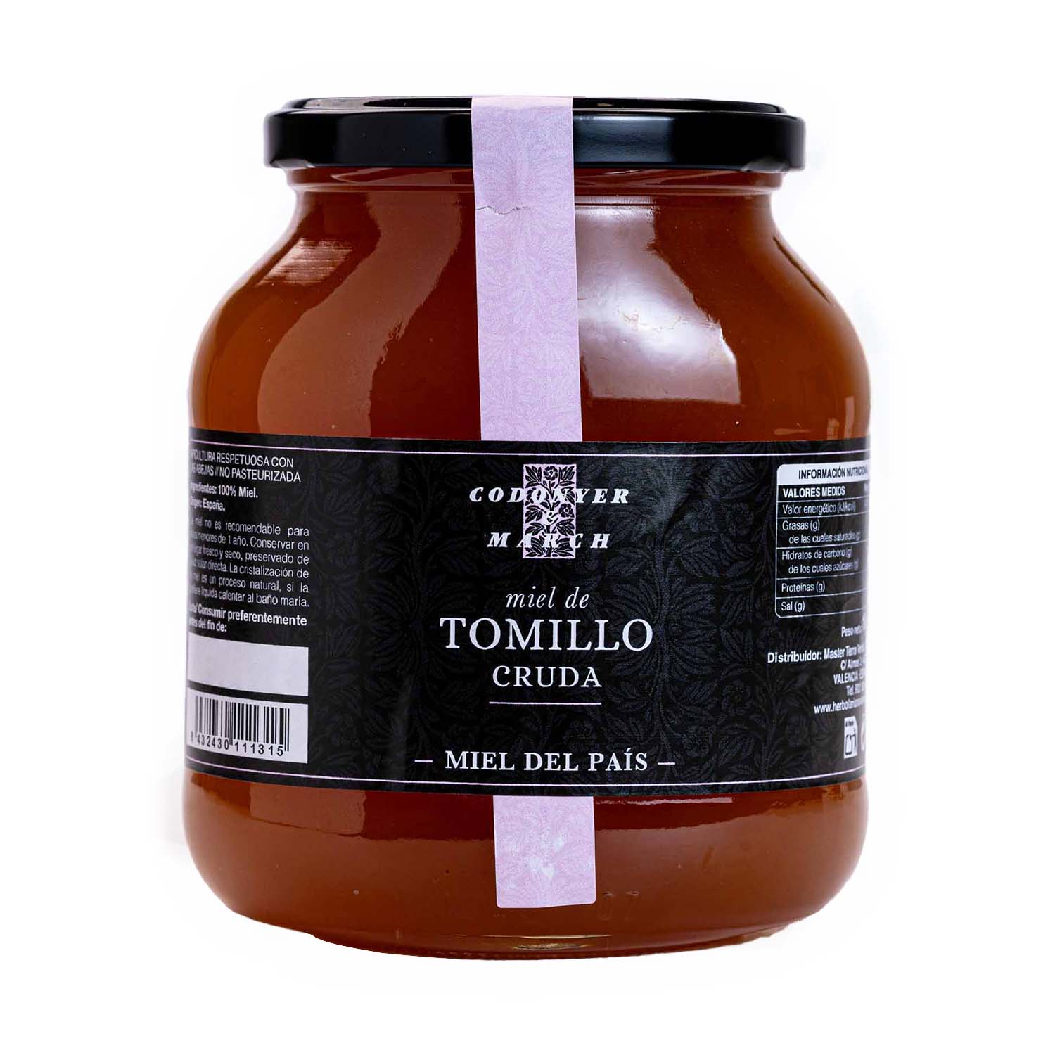 Miel de Tomillo Cruda 1kg Codonyer & March