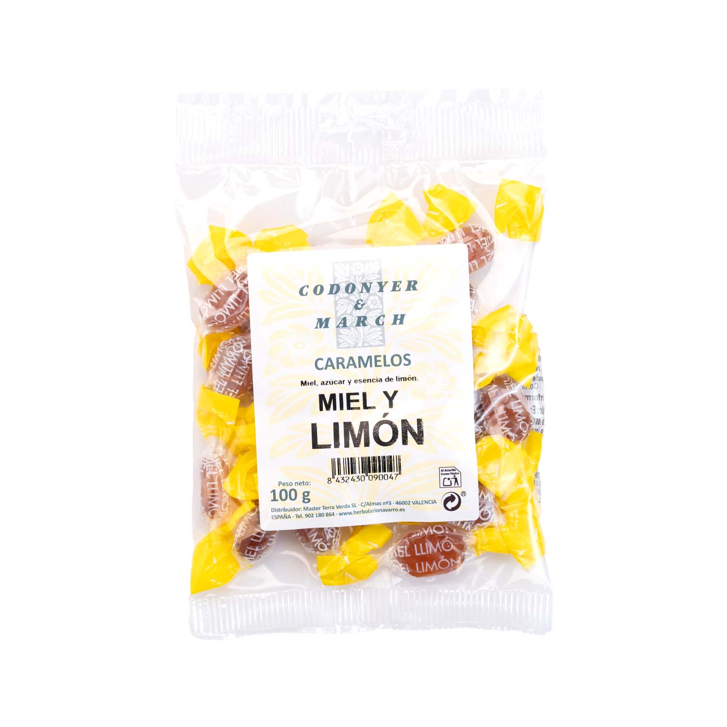 Caramelos con miel y limón 100g Codonyer & March