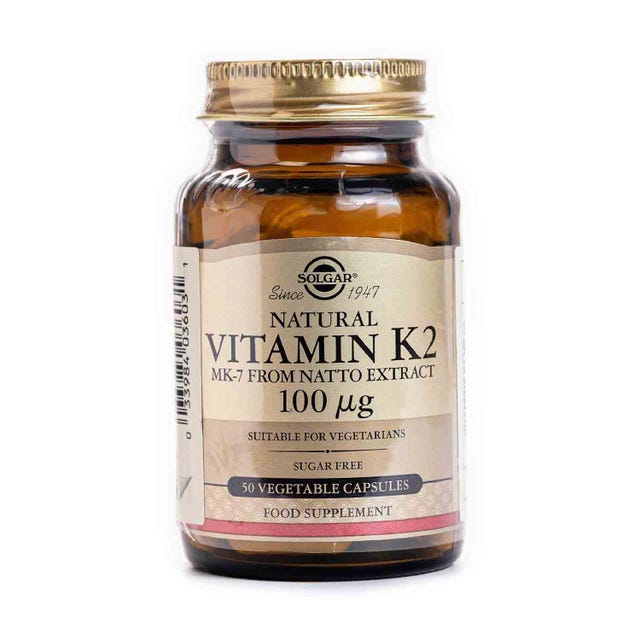 Vitamina K2 100 mcg (menaquinona 7) 50 cápsulas Solgar
