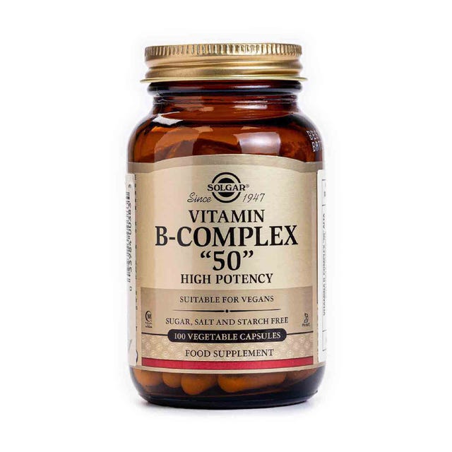 Vitamina B-Complex 50 Alta potencia 100 comprimidos Solgar