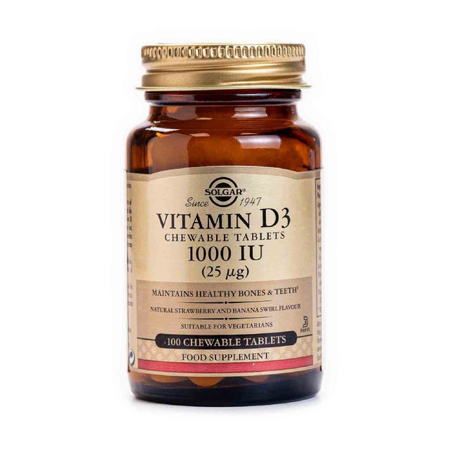 Vitamina D3 1000 UI (25 μg) 100 comprimidos Solgar