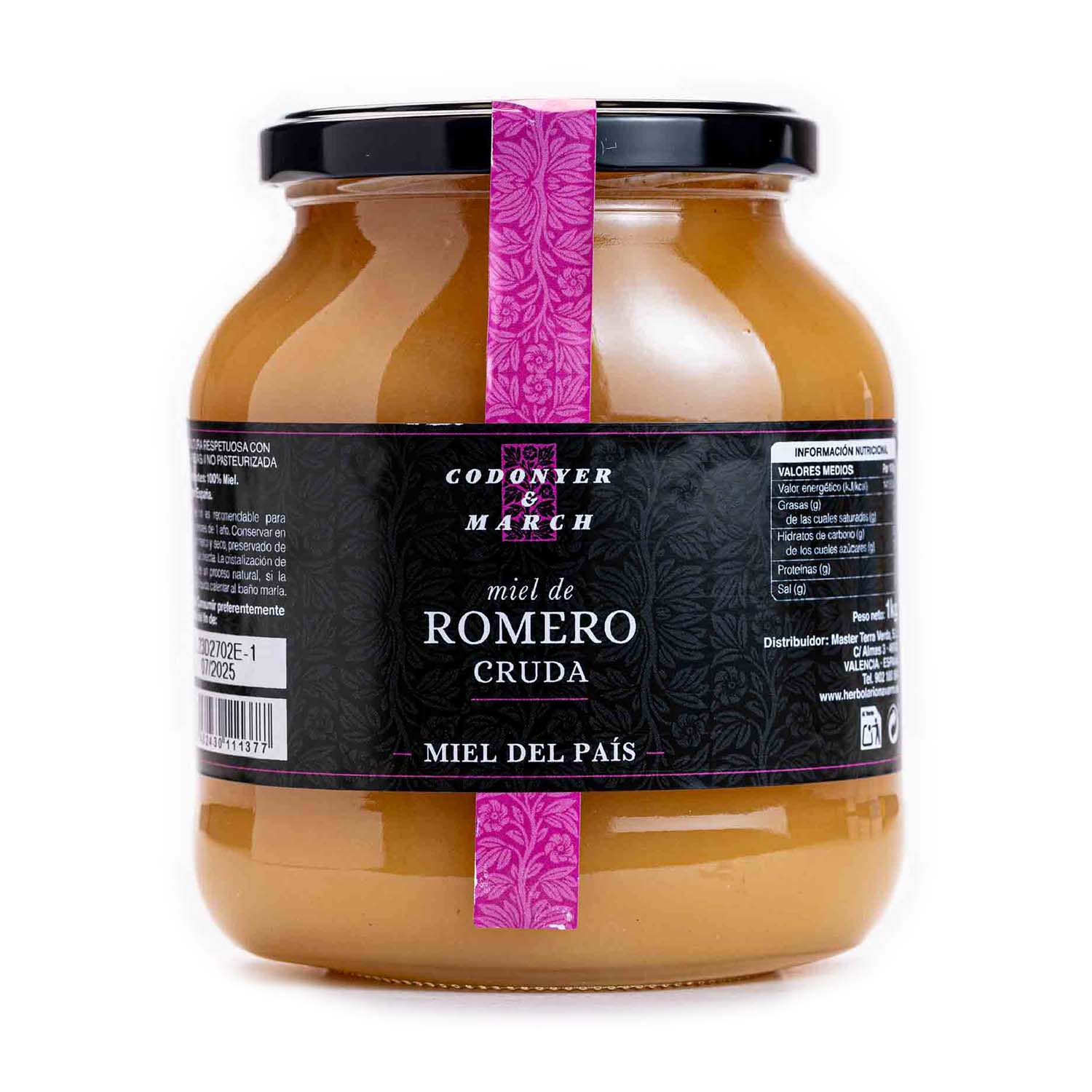 Miel de Romero Cruda 1kg Codonyer & March