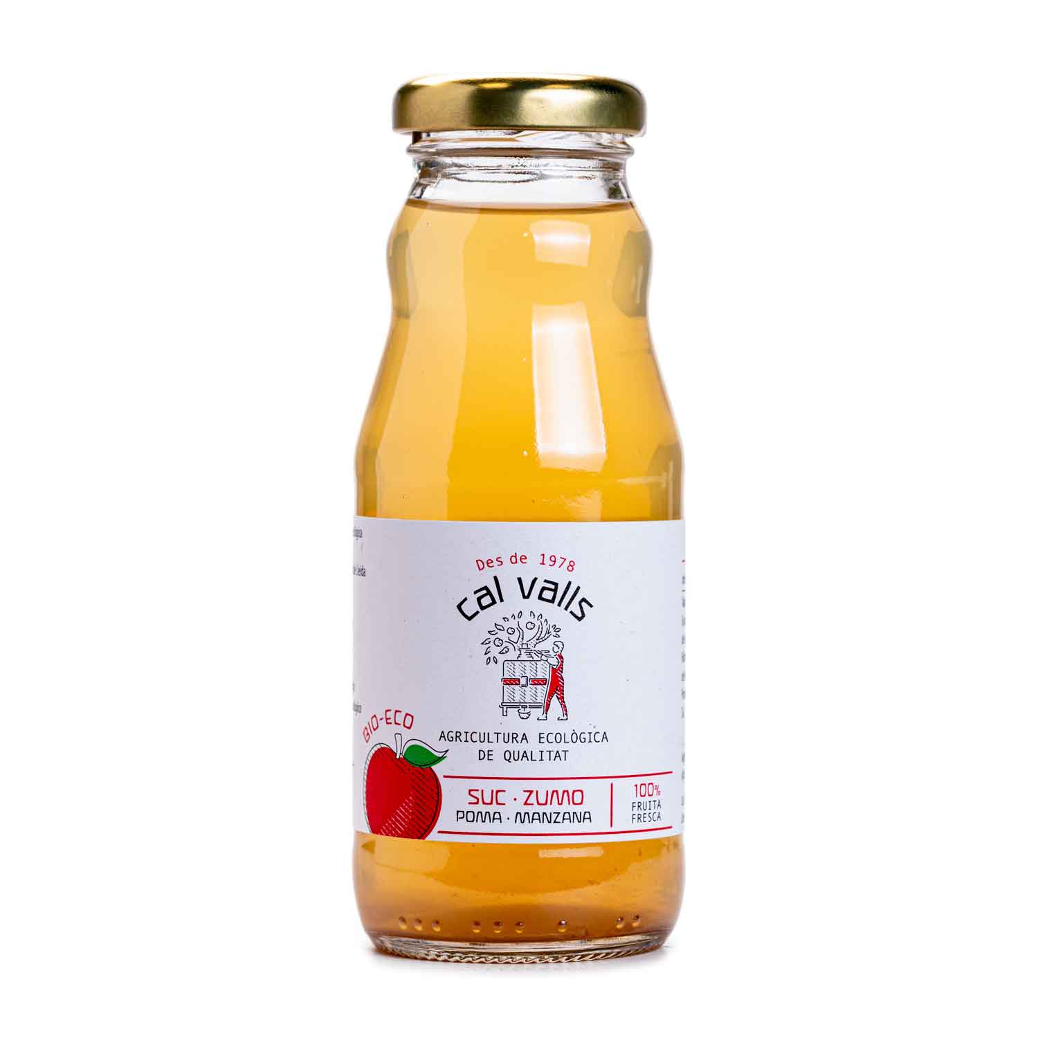 Zumo de manzana bio 200ml Cal Valls