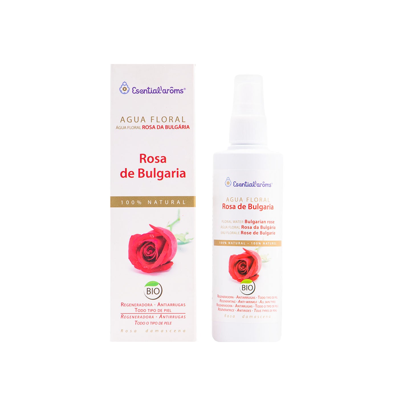 Agua Floral de Rosa Bulgaria 120ml Esential Aroms