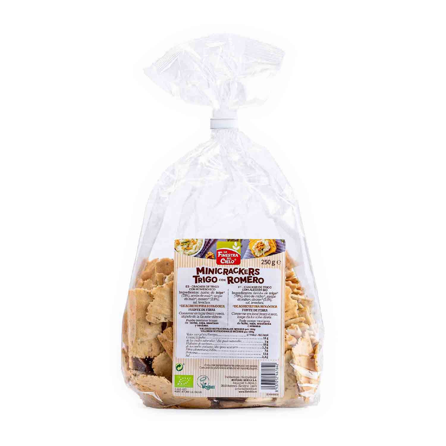 MiniCrackers de Trigo con Romero 250g La Finestra Sul Cielo