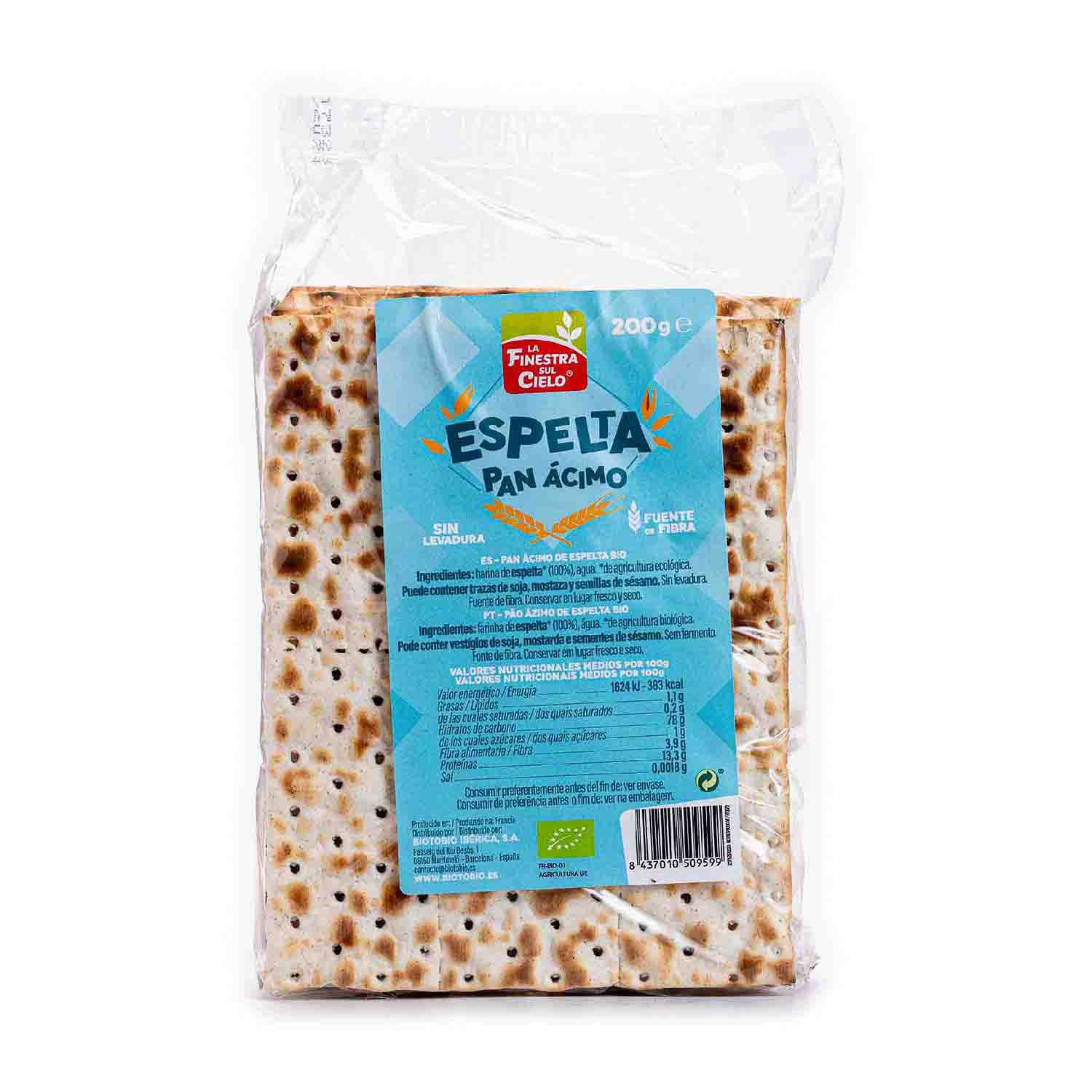 Pan ácimo de espelta original 200g La Finestra Sul Cielo