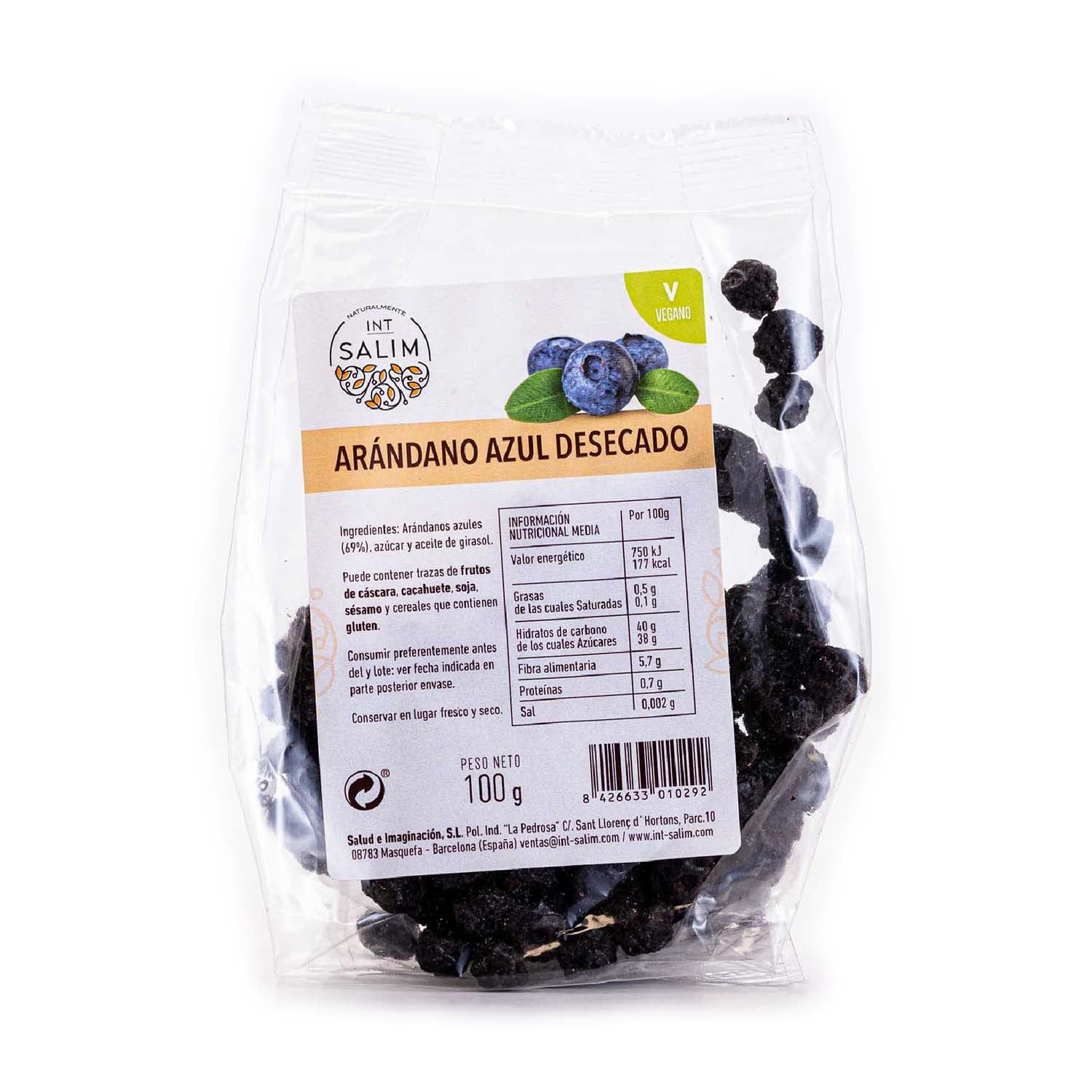 Arándano azul desecado 100g Int-Salim