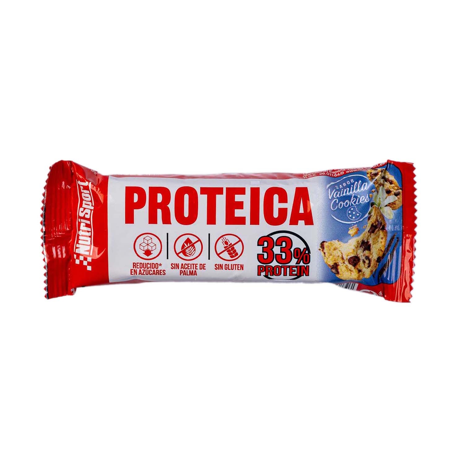 Barrita Proteica Sabor a Vainilla y Cookies Nutrisport