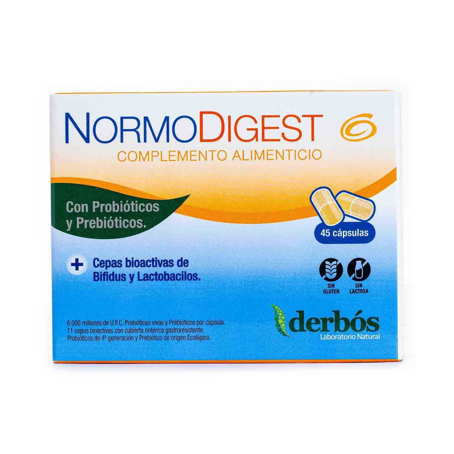 Normodigest simbiótico de Derbos 45 cápsulas Derbós