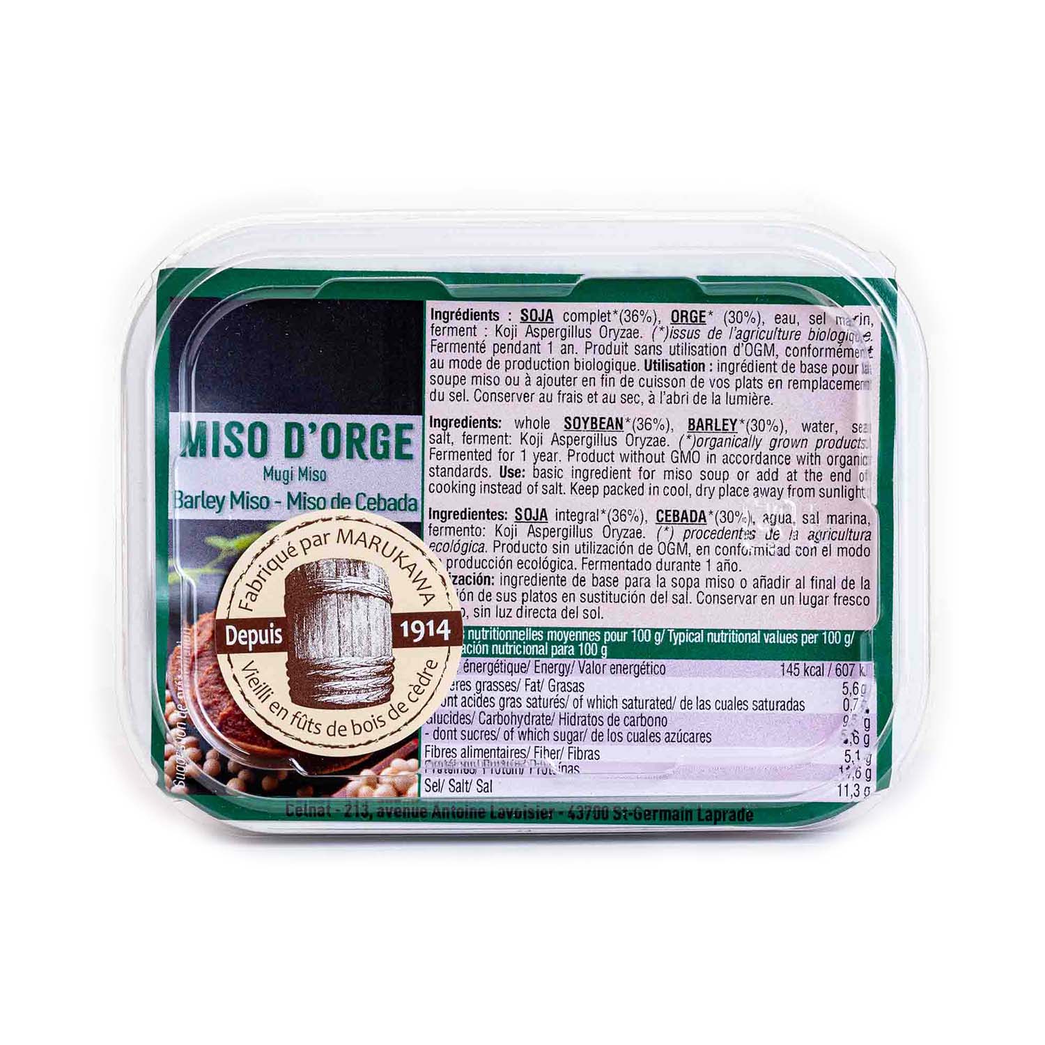 Miso de cebada 400g Celnat