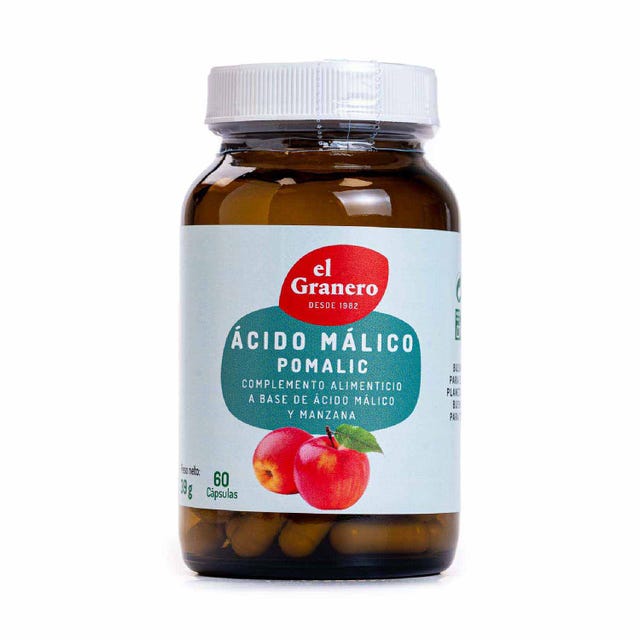 Ácido málico de manzana 60 cápsulas El Granero Integral