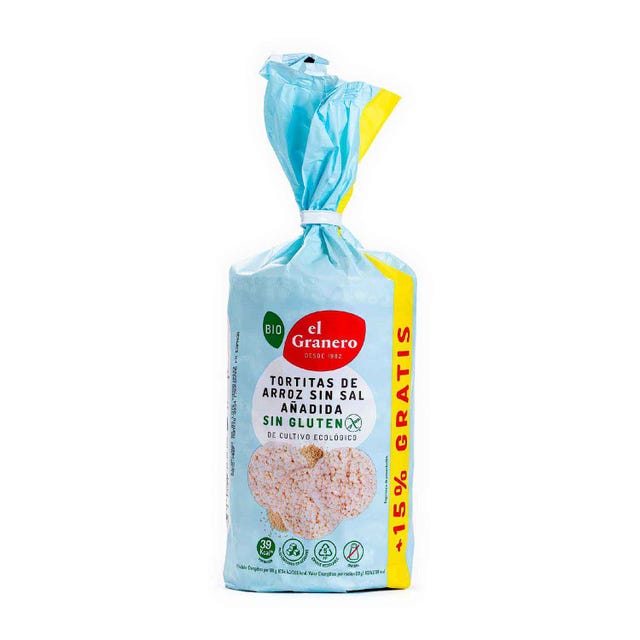 Tortitas arroz sin sal 100g El Granero Integral