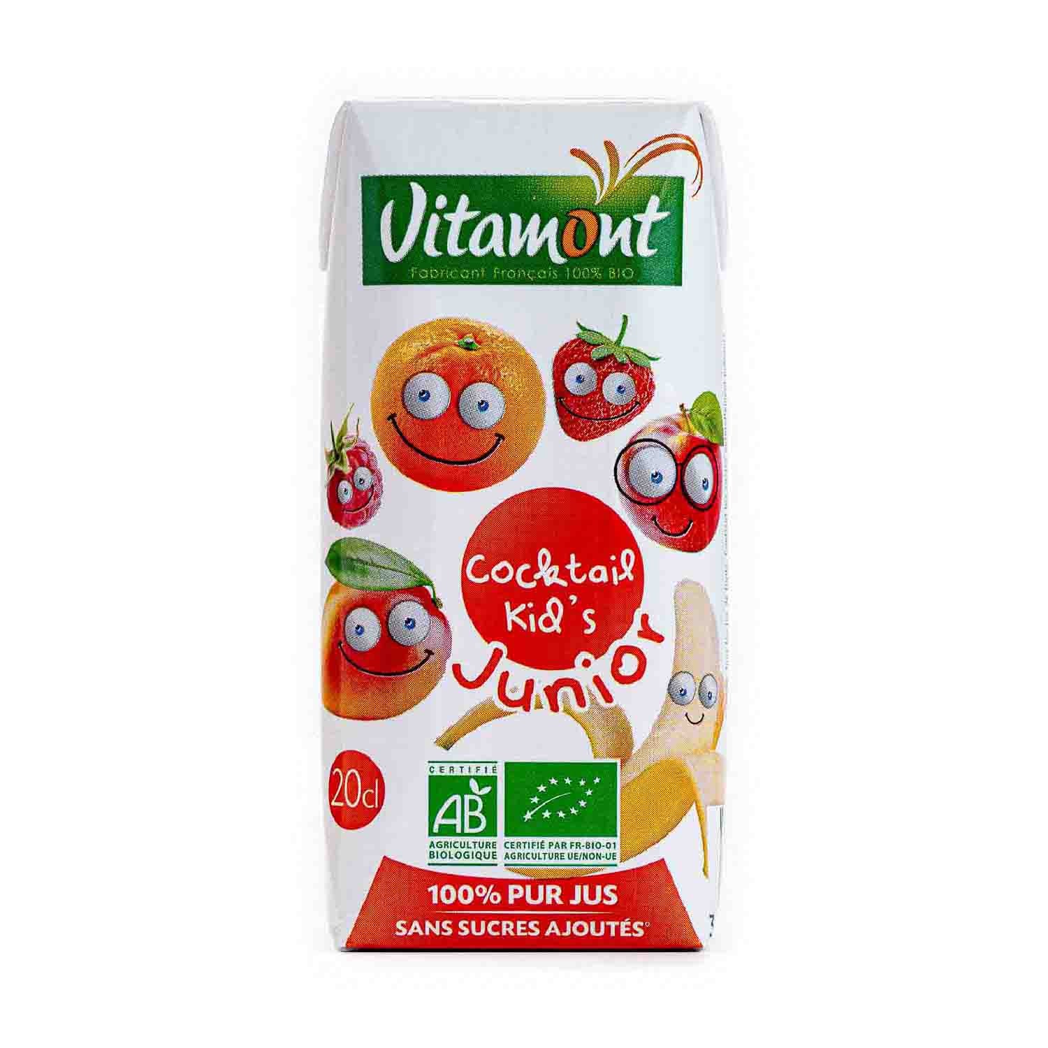 Zumo sin azúcar cocktail junior 200ml Vitamont