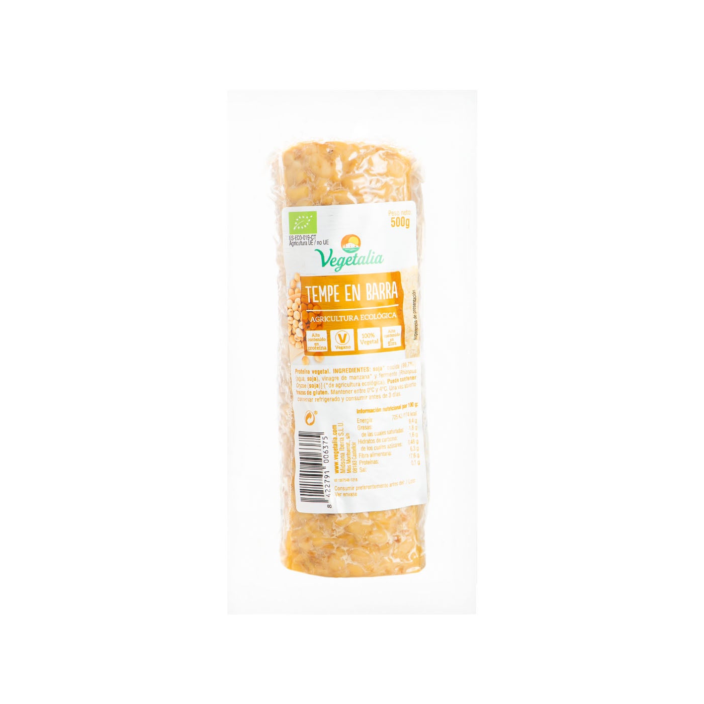 Tempeh En Barra 500g Vegetalia