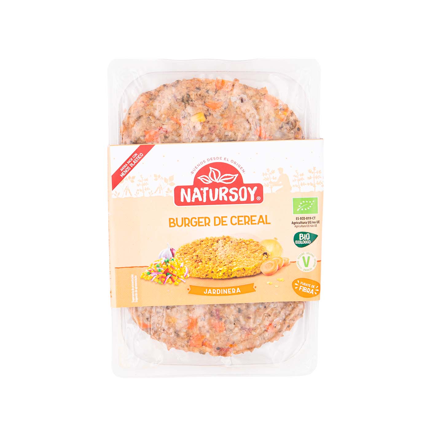Hamburguesa Vegetal de Cerales Jardinera 155g Natursoy