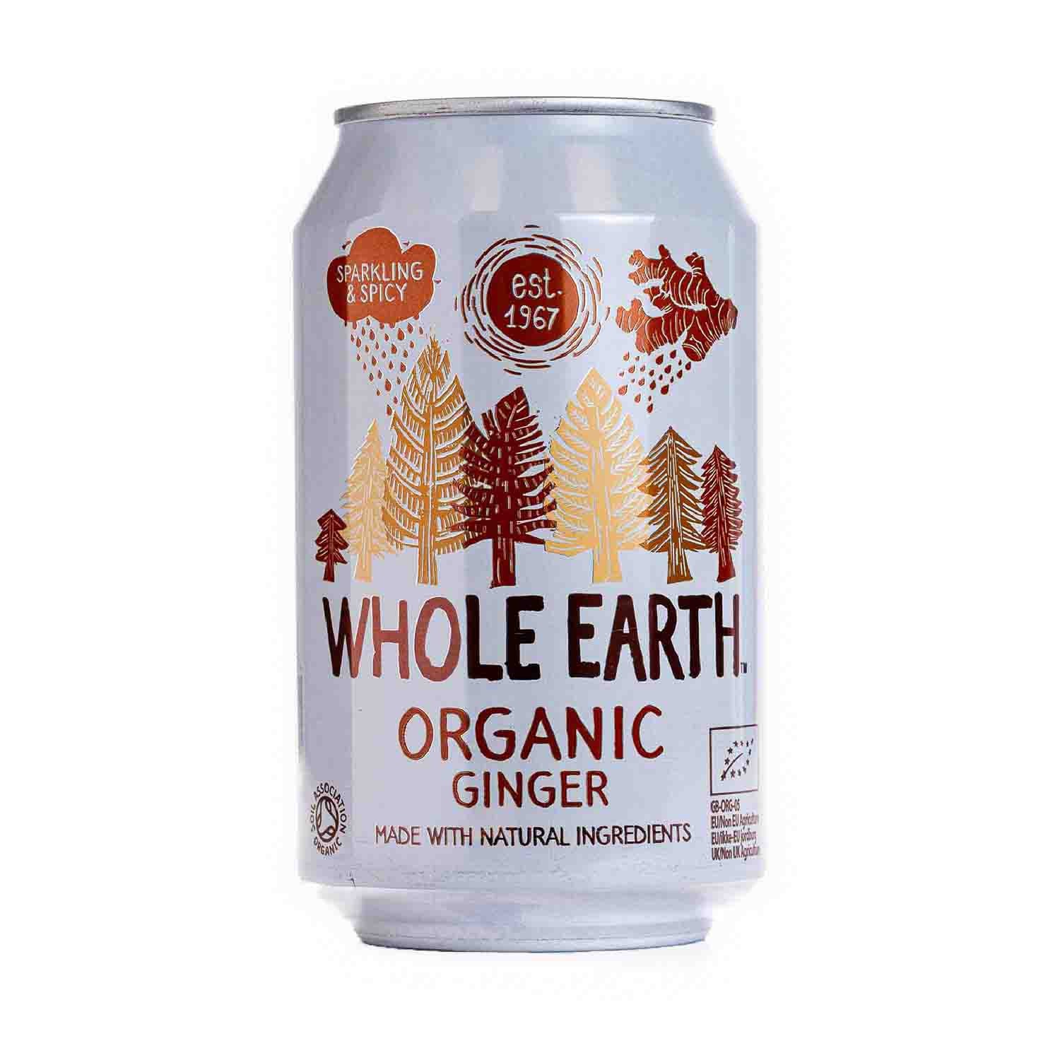 Refresco de jengibre sin azúcar 330ml Whole Earth