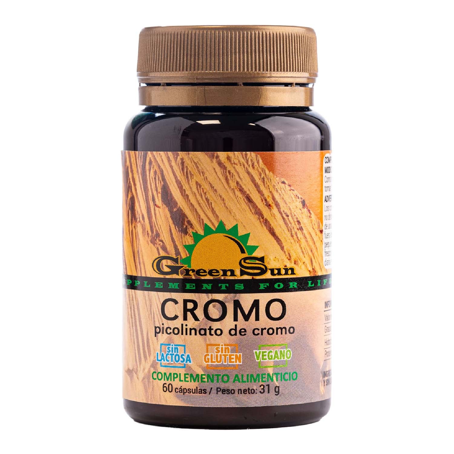 Picolinato de cromo 60 cápsulas Green Sun