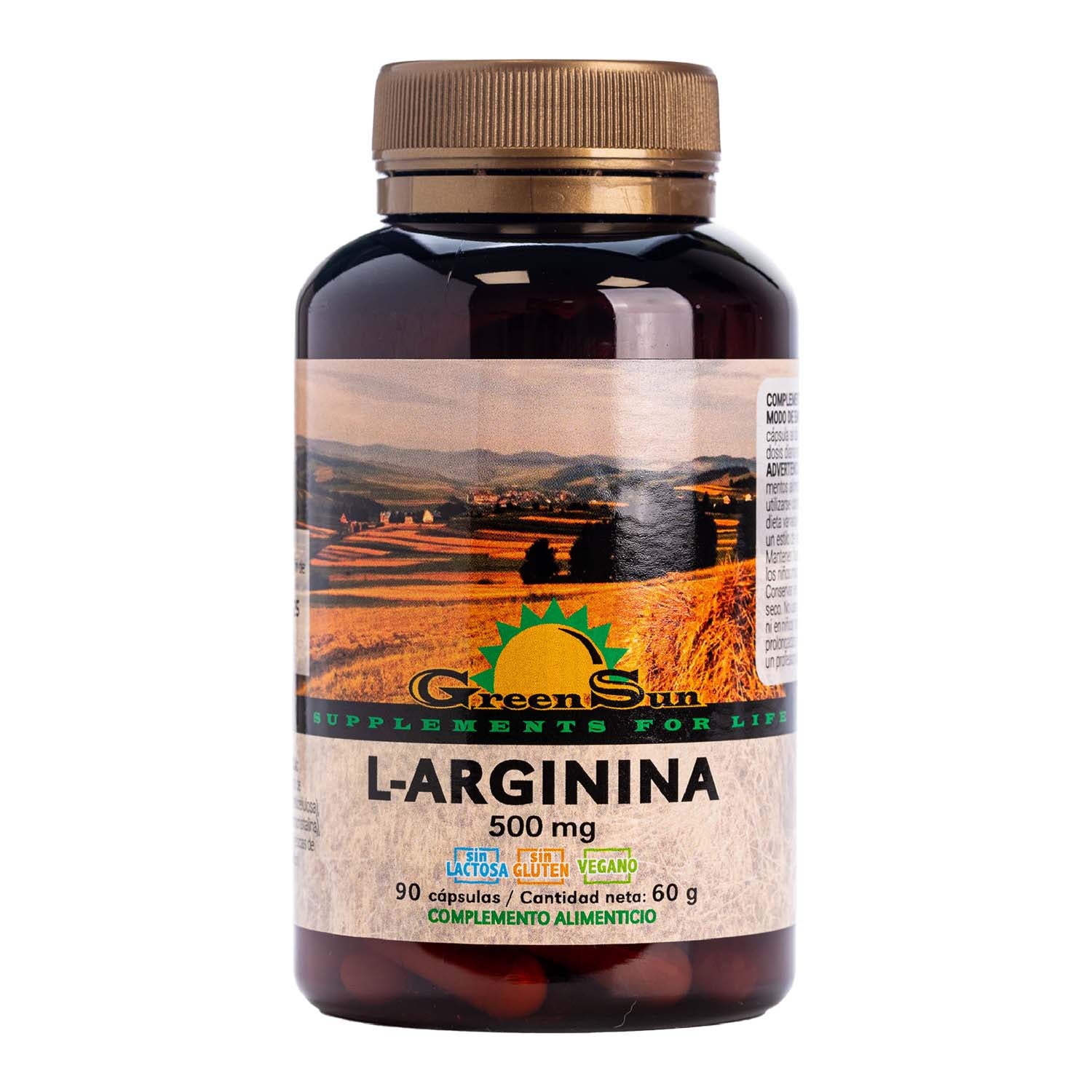 L-Arginina 500mg 90 cápsulas Green Sun
