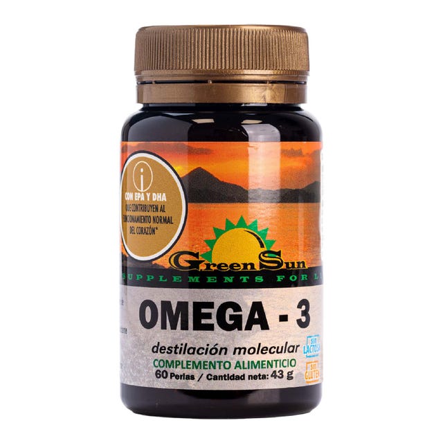Omega-3 perlas 500 mg 60 cápsulas Green Sun