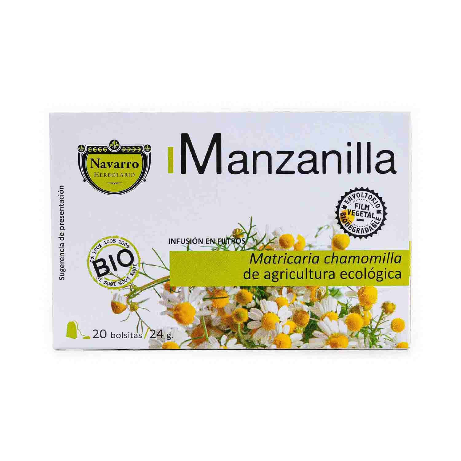 Infusión de Manzanilla 20 filtros Herbolario Navarro