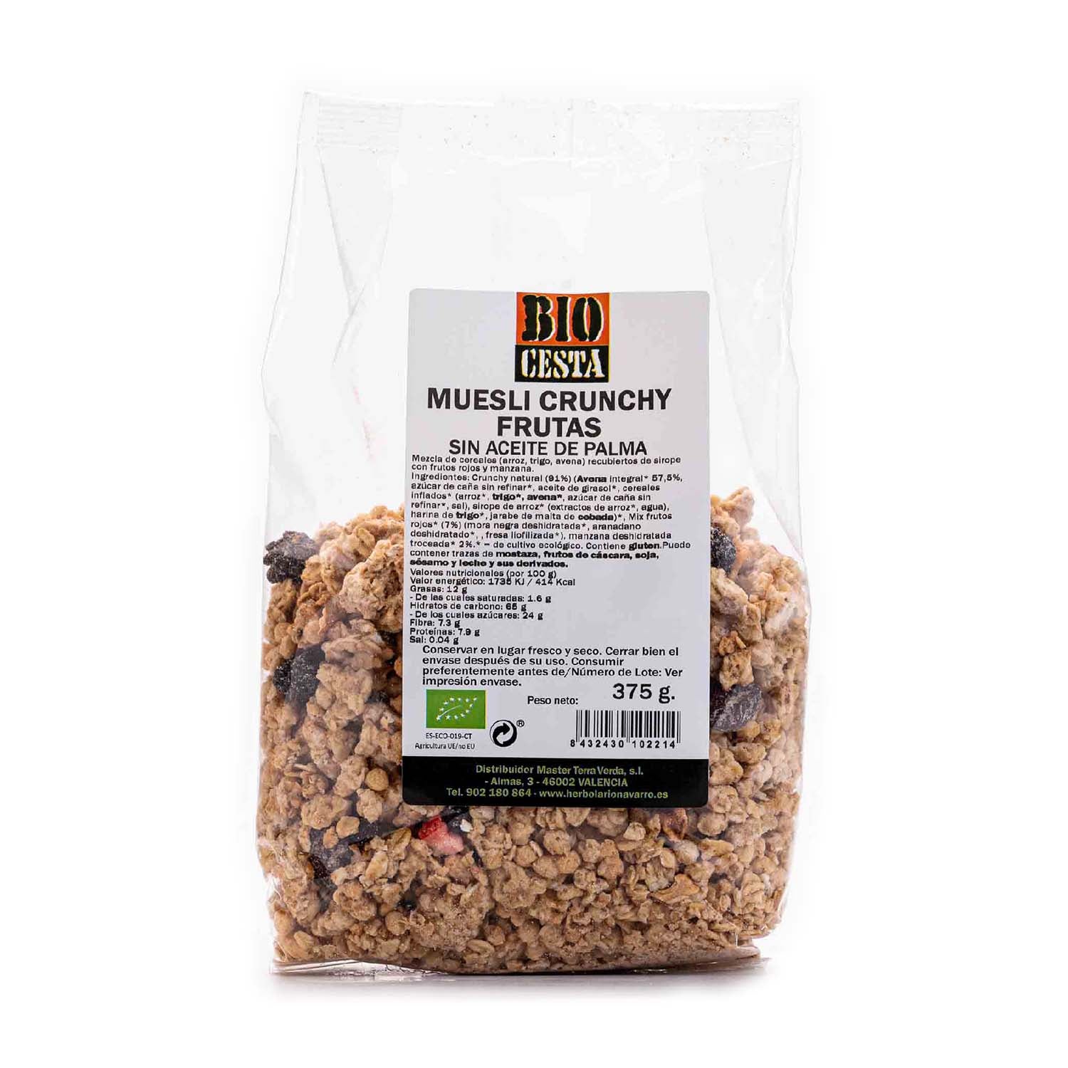 Muesli Krunchy con frutas 375g Bio Cesta