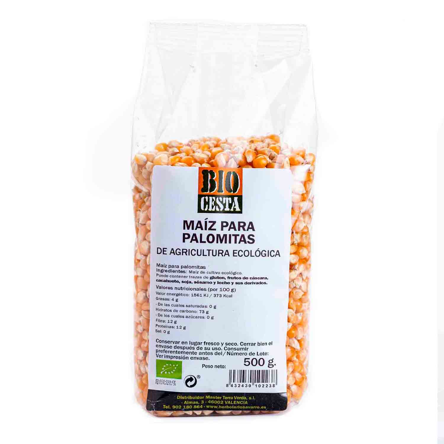 Maíz en grano para palomitas 500g Bio Cesta