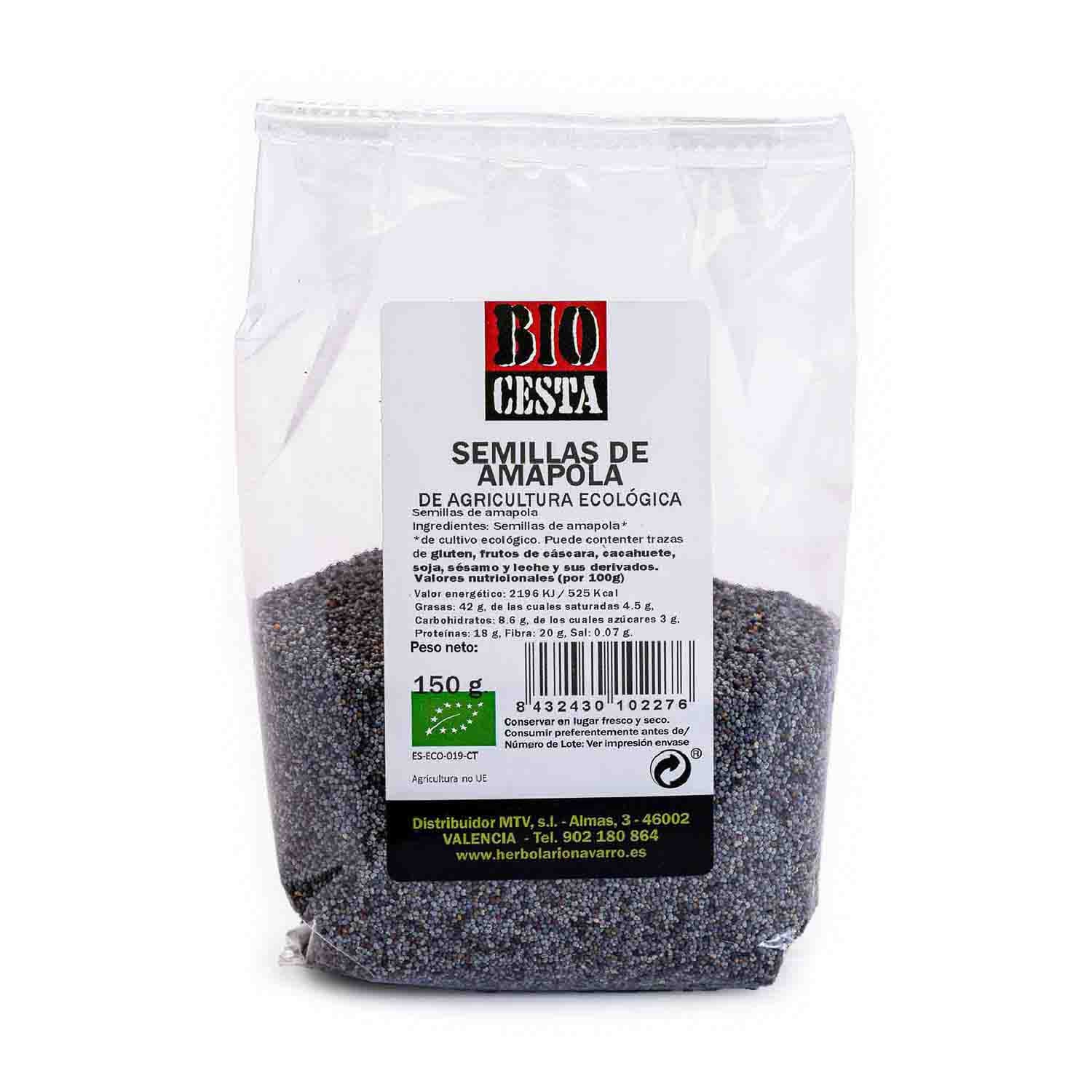 Semillas de amapola 150g Bio Cesta