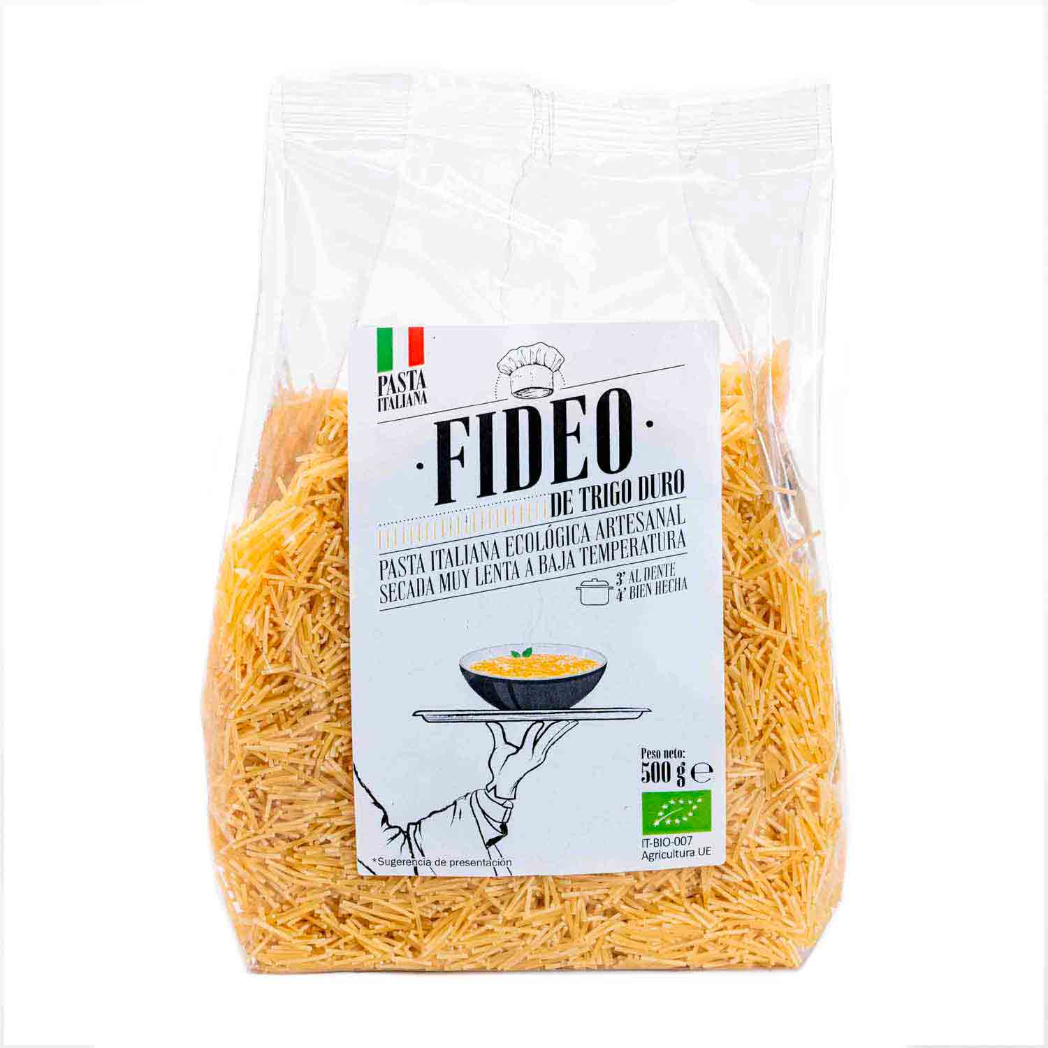 Fideos finos blancos 500g Bio Cesta