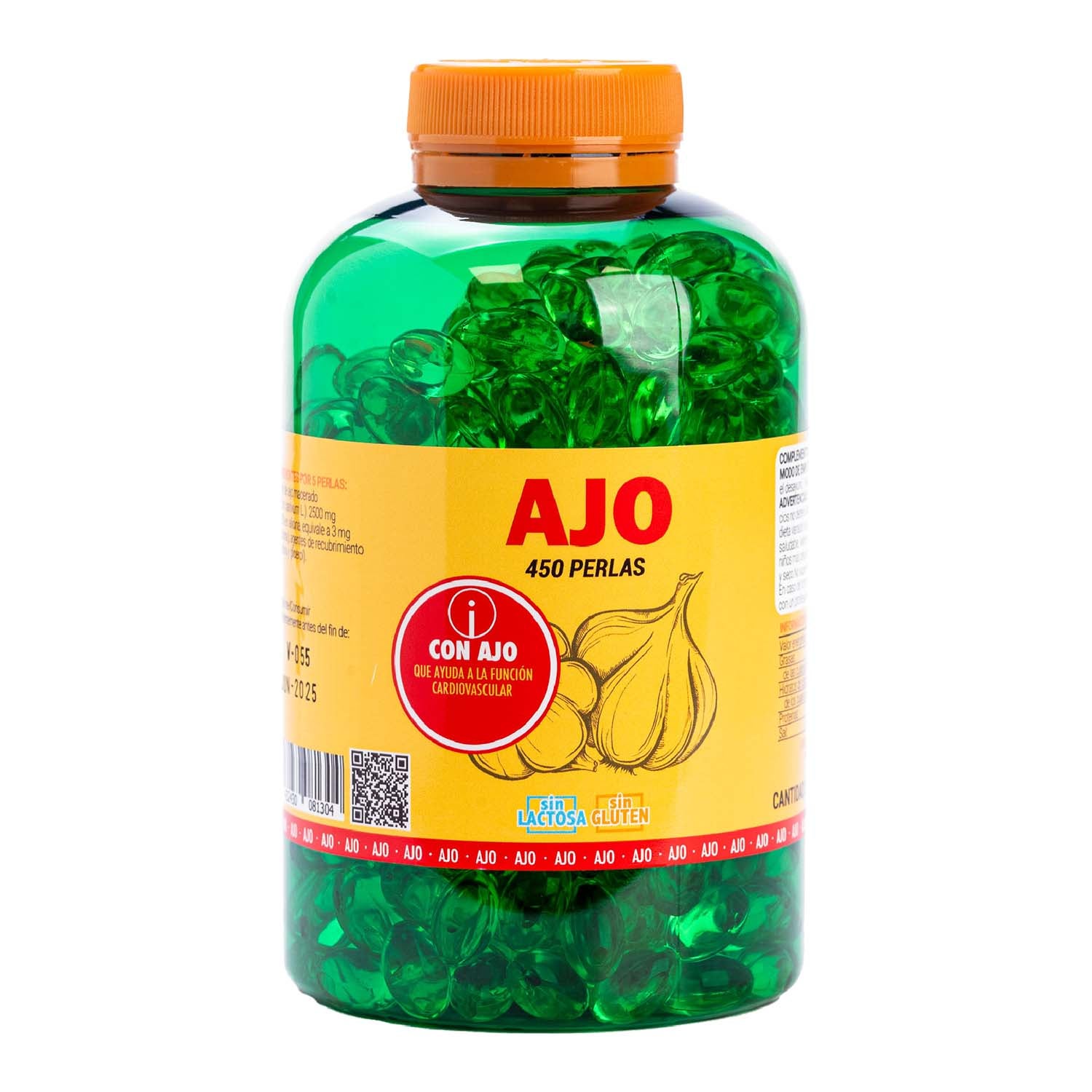 Ajo En Perlas 500mg 450 cápsulas Terra Verda