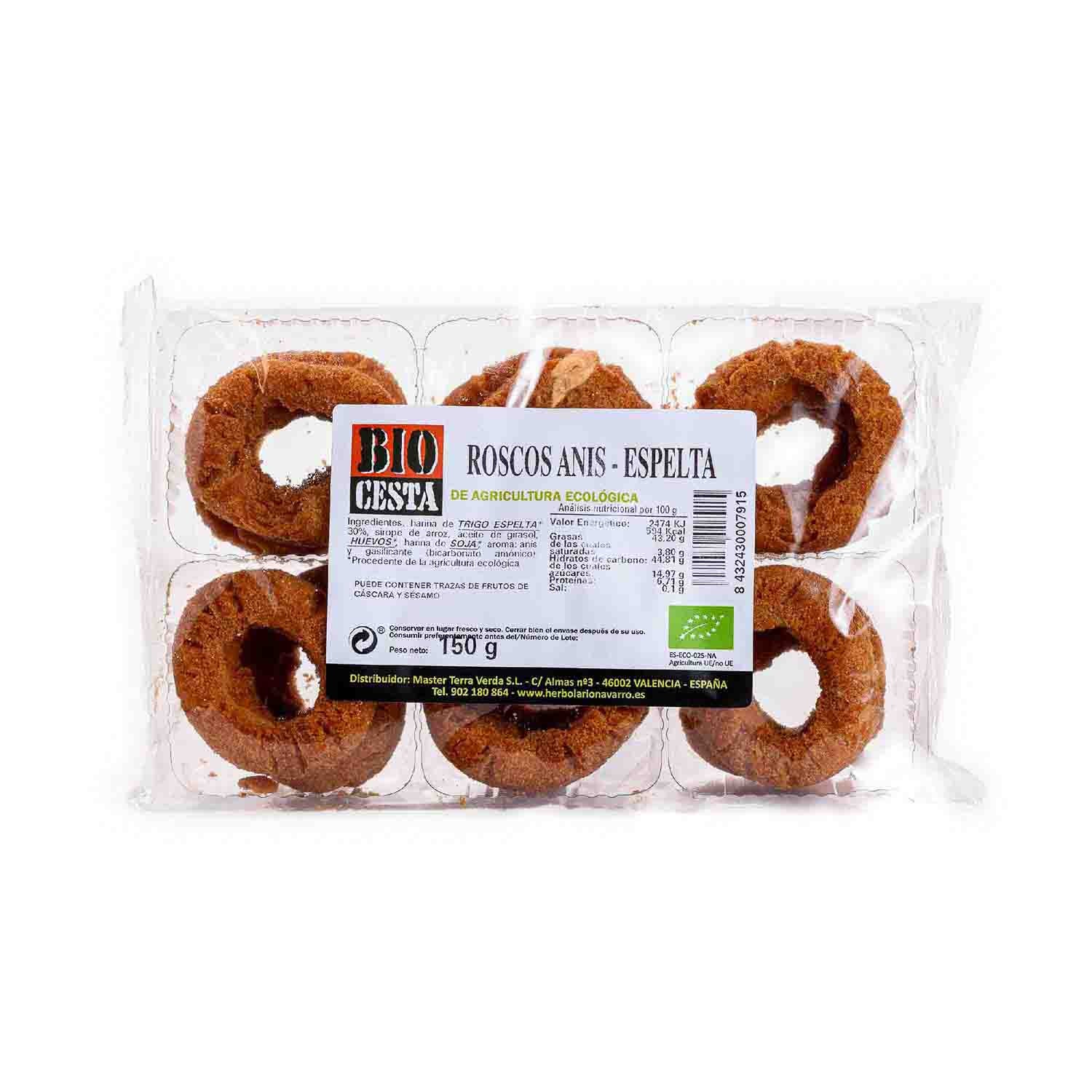 Roscos de anís espelta 150g Bio Cesta